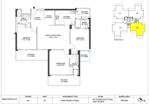 M3M Capital Floor Plan