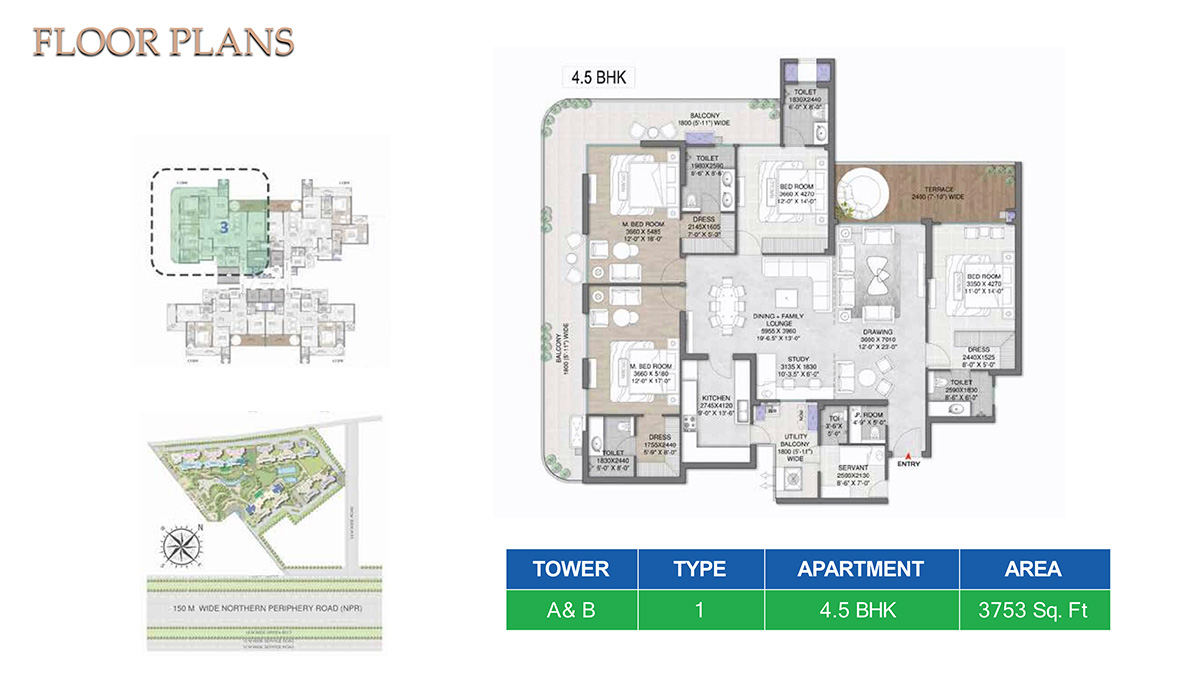 M3M Mansion Floor Plan