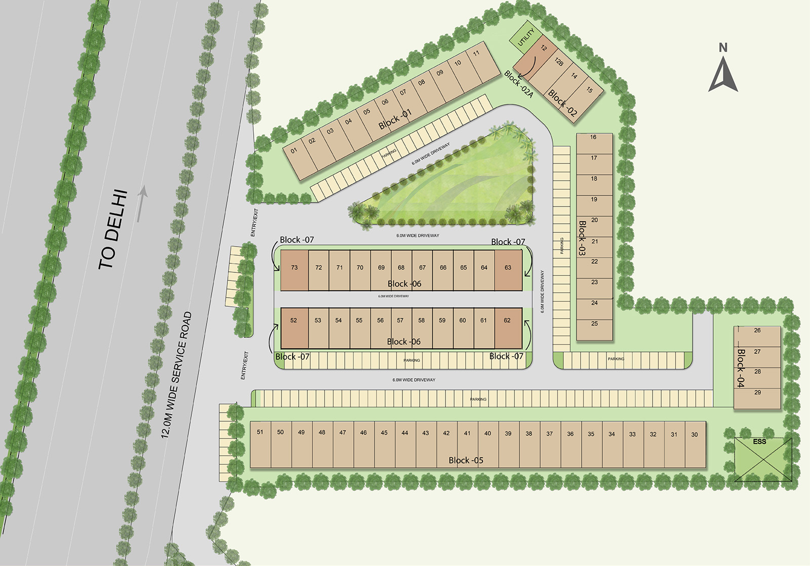 M3M 114 Market Siteplan